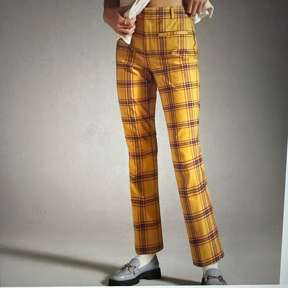 Anthropologie Plaid Pants by the Essential collection. - Picture 2 of 9